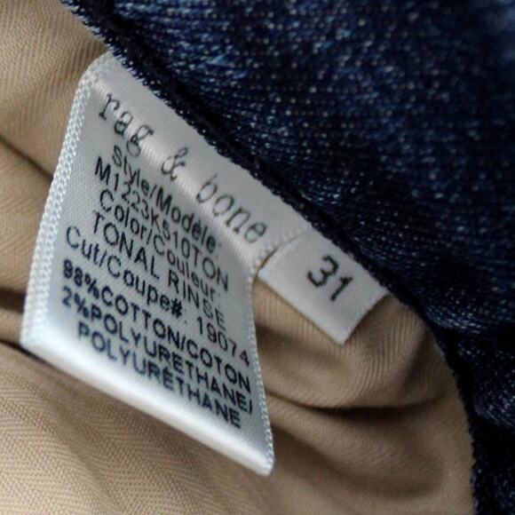 Rag & Bone Fit 2 Slim Tonal Rinse Indigo 31 - Picture 8 of 9